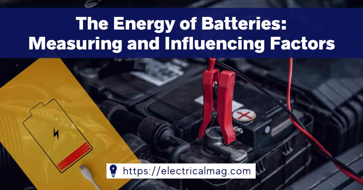 An image illustrating the energy of batteries, including measurement and factors that can affect it, which is the topic of the article 'The Energy of Batteries: Measuring and Influencing Factors